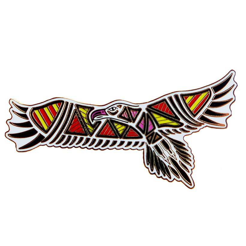Bunjil – Wedge-Tailed Eagle Pin – Retro
