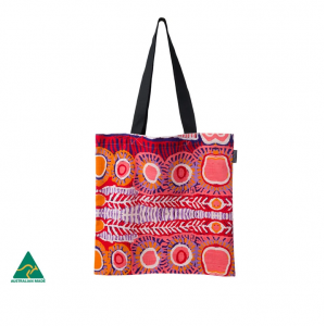 gift Linen Fabric Ladies Wallet Dilly Bags Australian Aboriginal Art Design souvenir Lindon Hand printed Injalak Arts