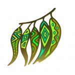 Gum Leaves - Aboriginal Pin