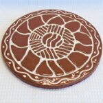 YSB - Round Ceramic Glazed Trivet - Brown