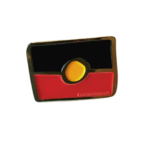 Clothing the Gaps Aboriginal flag brooch