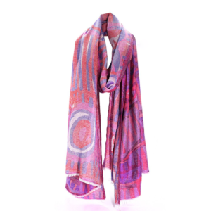 Silky pink scarf pashmina alternative