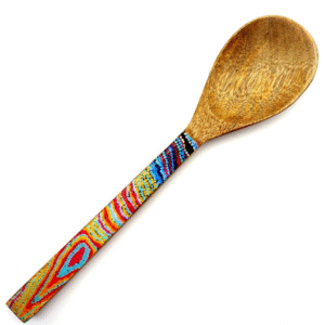 Aboriginal Art Wooden Serving Spoon - Liddy Walker