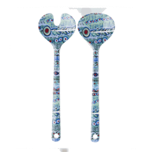Aboriginal art salad servers