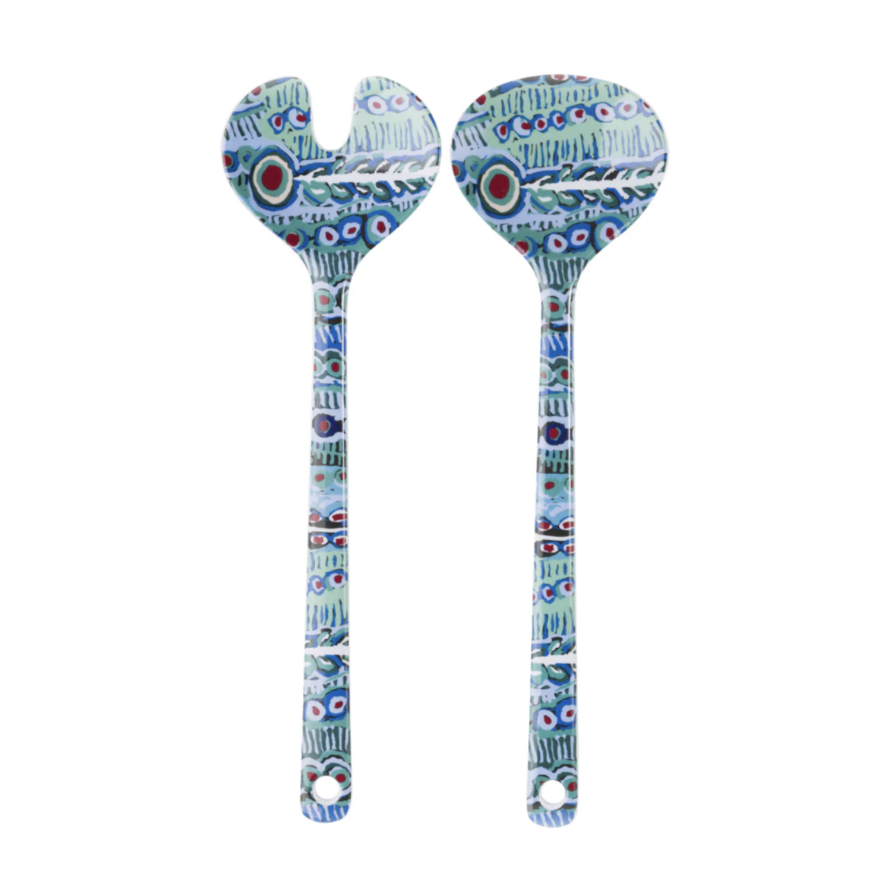 Aboriginal art salad servers