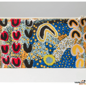 Aboriginal Art Cotton Zip Bag Based on artwork by Rosie Lala from Yarliyil Art Centre (WA)