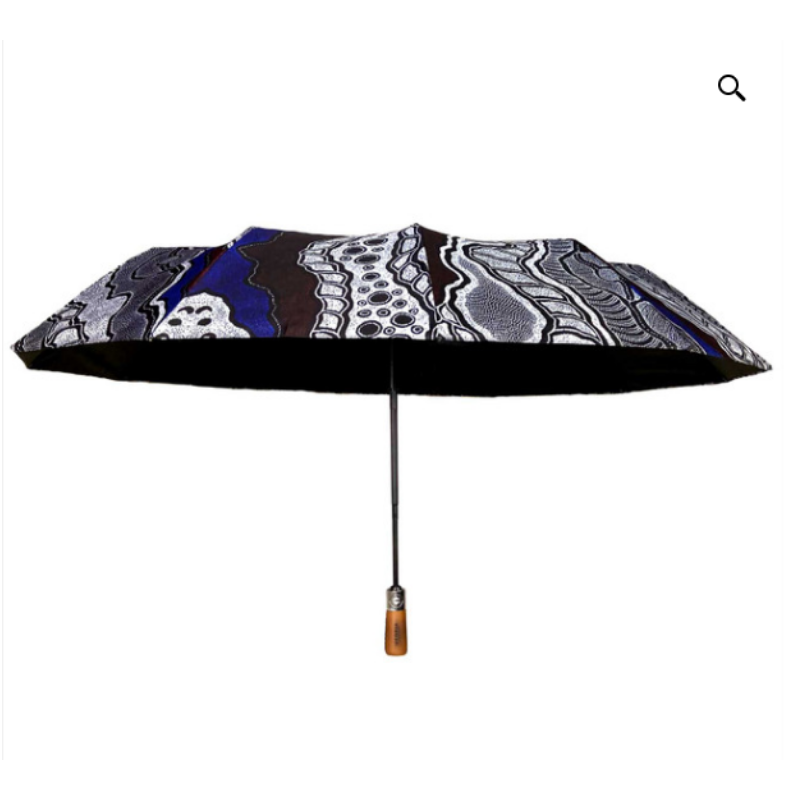 Aboriginal Art Folding Umbrella – Delvine Petyarre “My Country” | Indigenous Design Travel Umbrella Aboriginal Art Folding Umbrella – Delvine Petyarre “My Country” | Indigenous Design Travel Umbrella